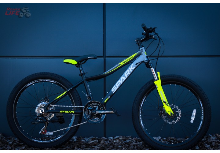 Велосипед SPARK MONTERO JR. (колеса - 24", алюмінієва рама - 12") чорний із сірим