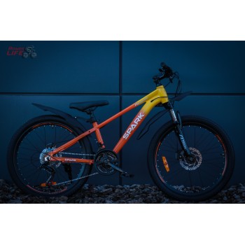 Велосипед SPARK PLEASURE (колеса - 24", алюмінієва рама - 12") помар-жовт