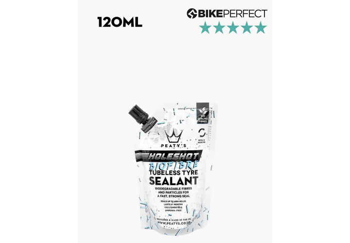 Герметик бескамерный Peaty's Holeshot BioFibre Tubeless Tyre Sealant, 120ml