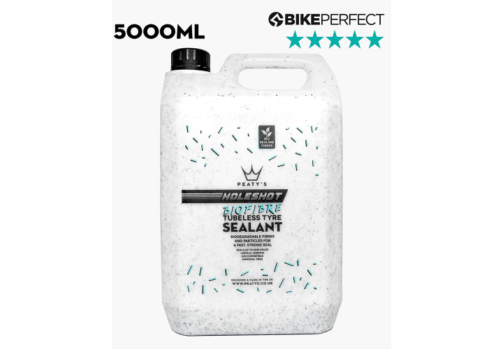 Герметик бескамерный Peaty's Holeshot BioFibre Tubeless Tyre Sealant, 5L