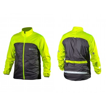 Ветровка ONRIDE Fit серый-желтый неон